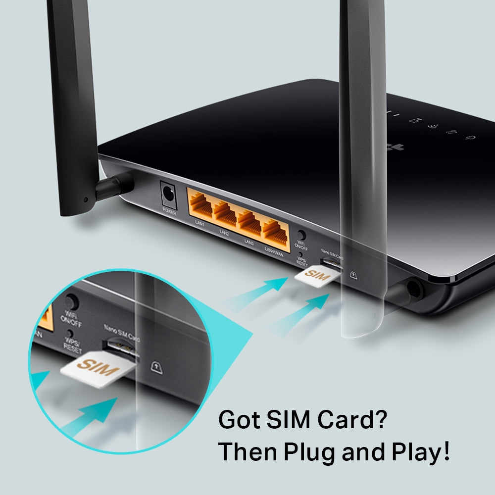 Router Tp-Link Archer MR400 4G LTE Inalámbrico Dual Band AC1200