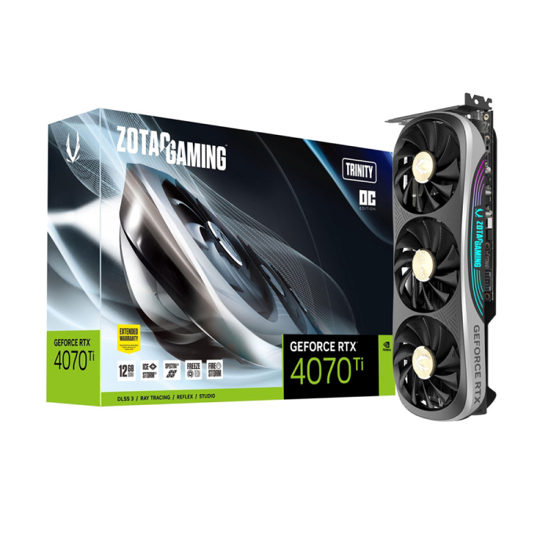 Tarjeta de video ZOTAC Geforce RTX 4070 TI 12GB TRINITY OC GDDR6X