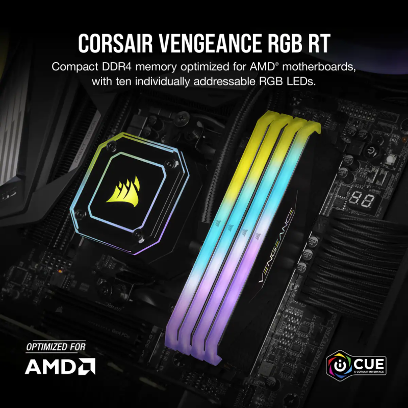 Mem. Ram Corsair Vengeance RGB RT 16GB (2x8) 3600 MHz