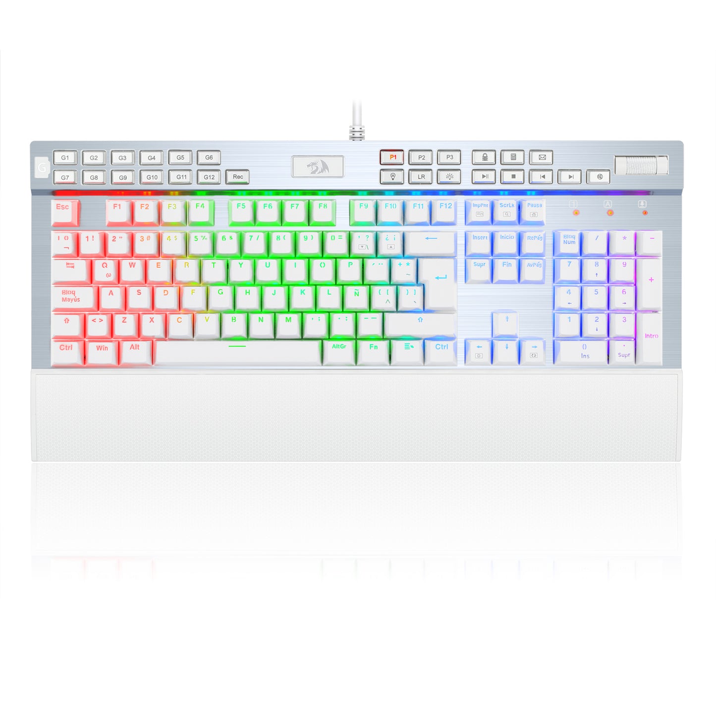 Teclado Redragon YAMA WHITE K550W-SP