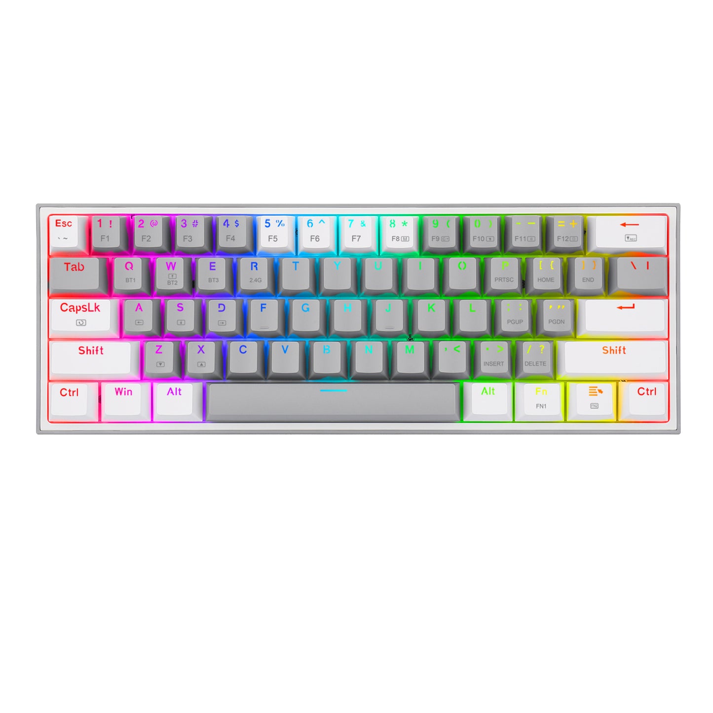 Teclado Redragon FIZZ PRO Wireless EN K616-RGB-GW GREY/WHITE