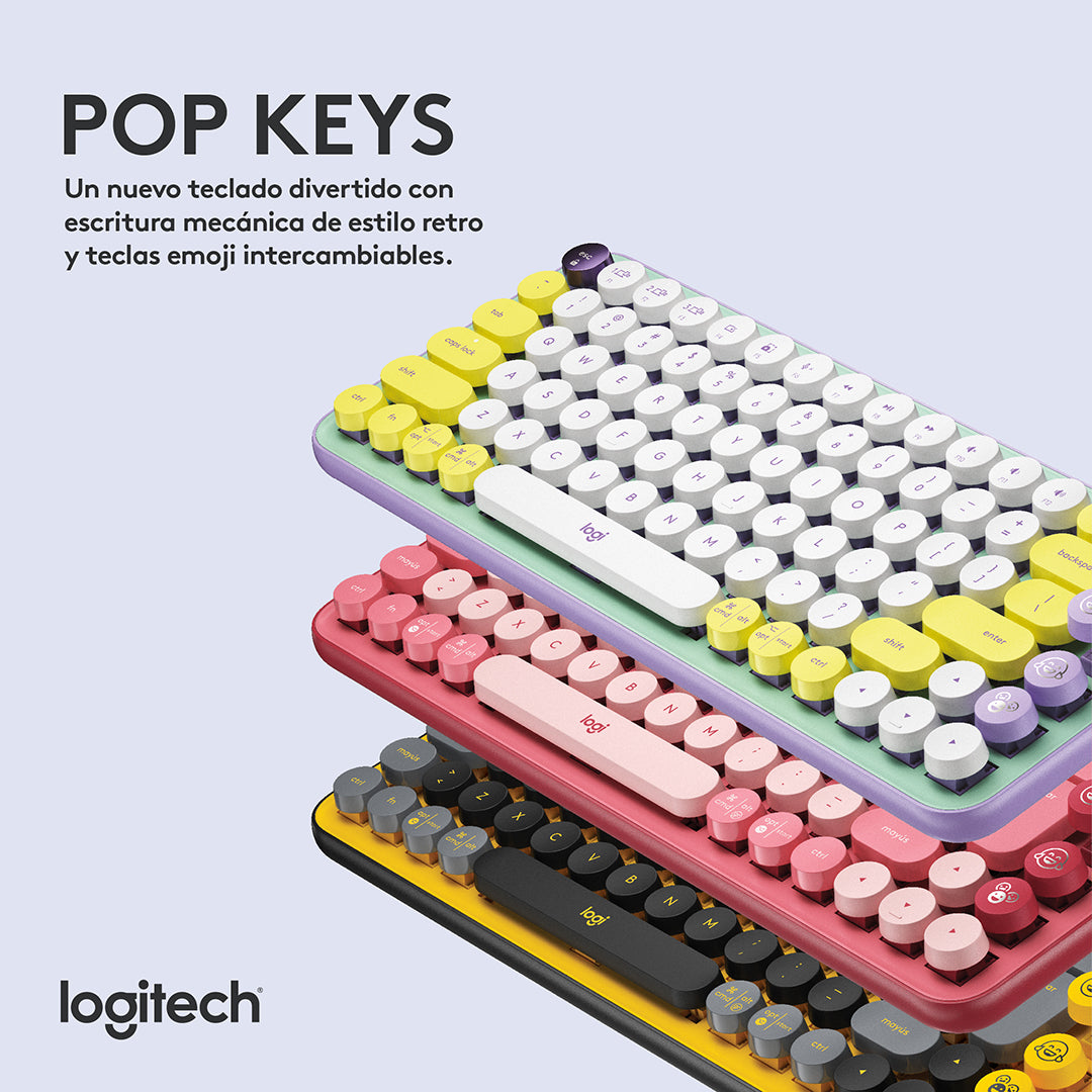Teclado Logitech Pop Keys Multidispositivo Inalámbrico
