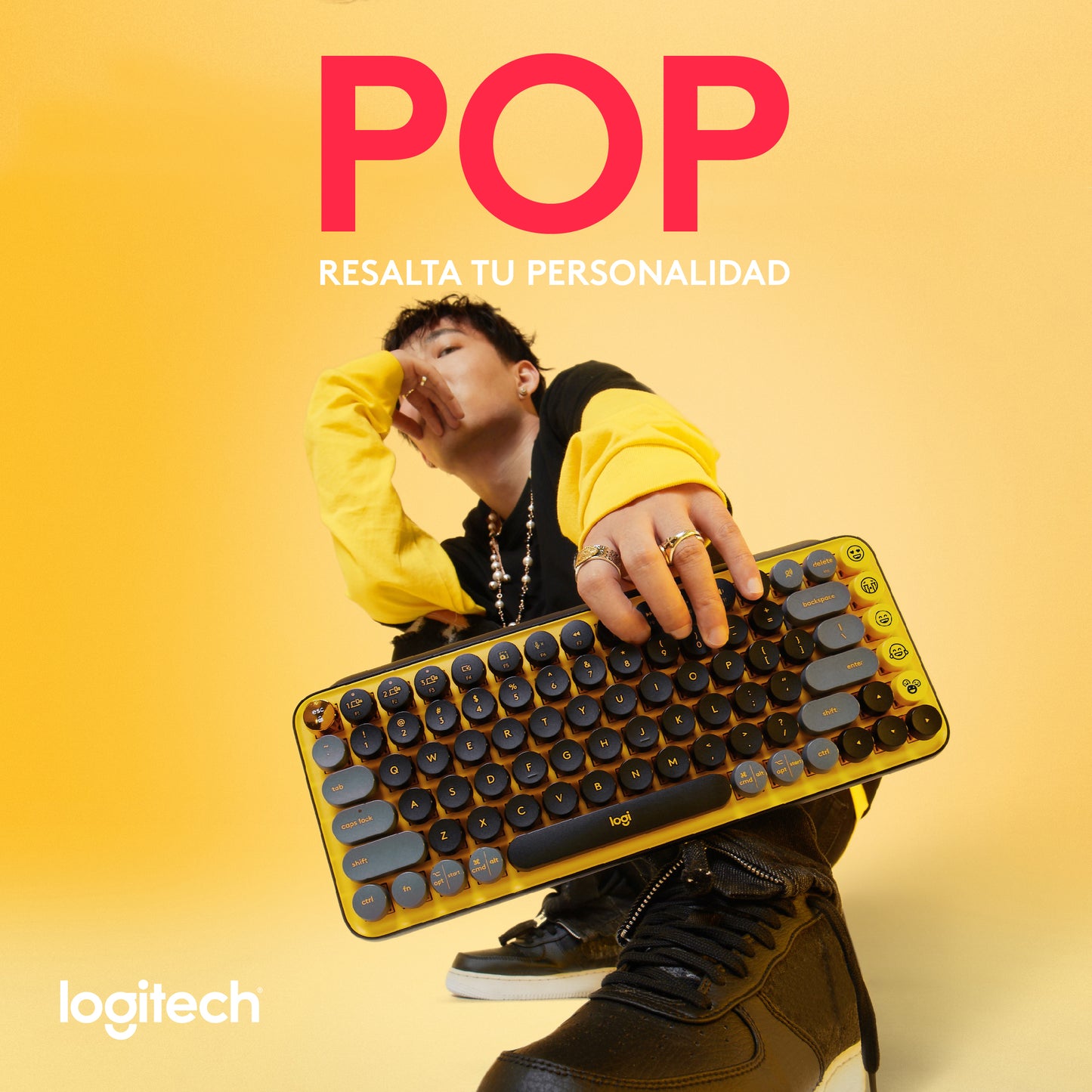 Teclado Logitech Pop Keys Multidispositivo Inalámbrico