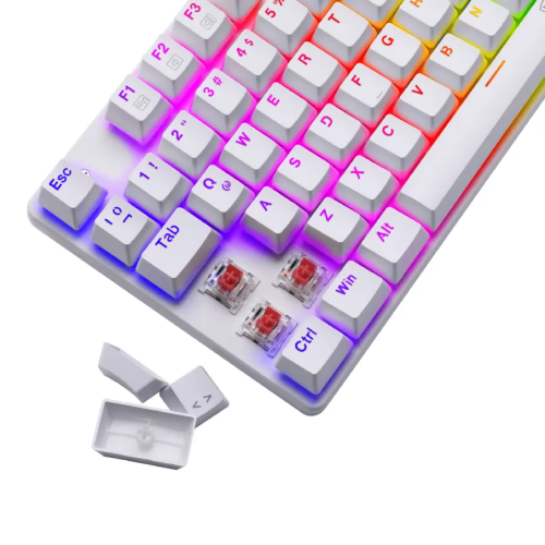 Teclado T-Dagger BORA WHITE RGB T-TGK315W SP Red Switch