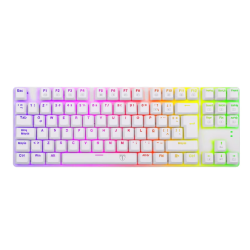 Teclado T-Dagger BORA WHITE RGB T-TGK315W SP Red Switch