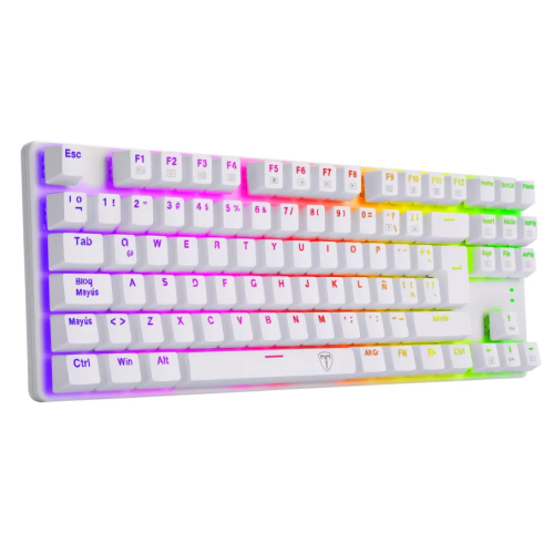 Teclado T-Dagger BORA WHITE RGB T-TGK315W SP Red Switch