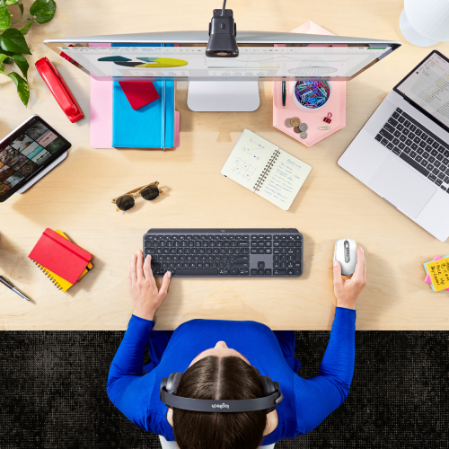 Teclado Logitech MX Keys Advanced Multidispositivo Led