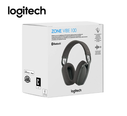 AUDIFONO C/MICROF. LOGITECH ZONE VIBE 100 BLUETOOTH BLACK