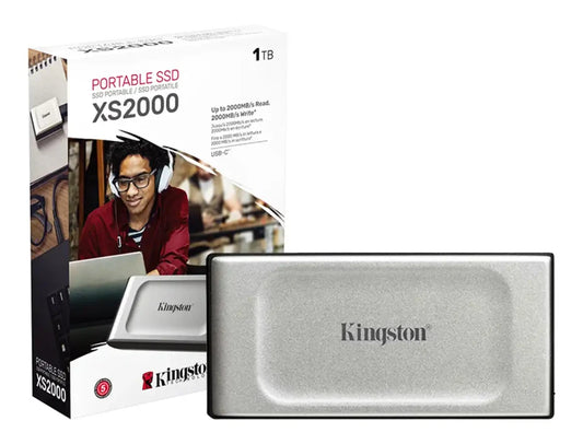 Unidad en estado sólido externa Kingston XS2000, 1TB, USB 3.2 Gen 2x2 Tipo-C
