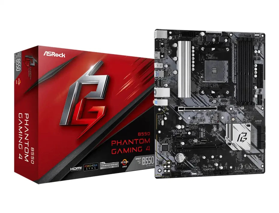 Motherboard ASROCK B550 Phantom Gaming 4/ac, Chipset AMD B550, Socket AMD AM4, ATX