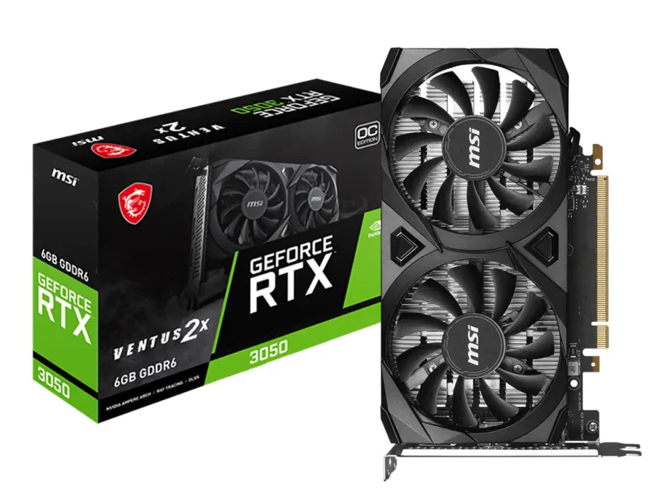 Tarjeta de video MSI GeForce RTX 3050 VENTUS 2X 6G OC, 6GB GDDR6, PCI-Express Gen 4.0