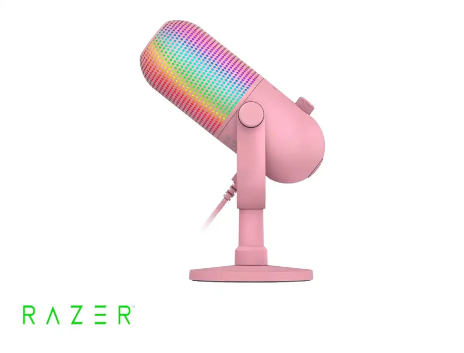 MICROFONO RAZER SEIREN V3 CHROMA USB STREAMING SUPERCARDIOIDE C/N SENSOR TOUCH SILENT QUARTZ