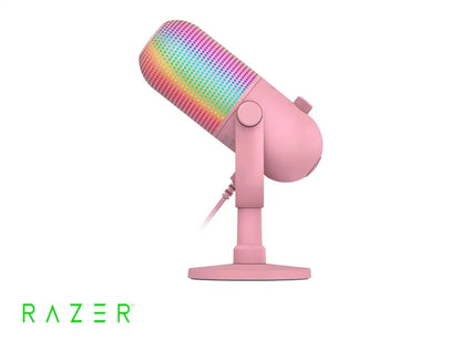 MICROFONO RAZER SEIREN V3 CHROMA USB STREAMING SUPERCARDIOIDE C/N SENSOR TOUCH SILENT QUARTZ