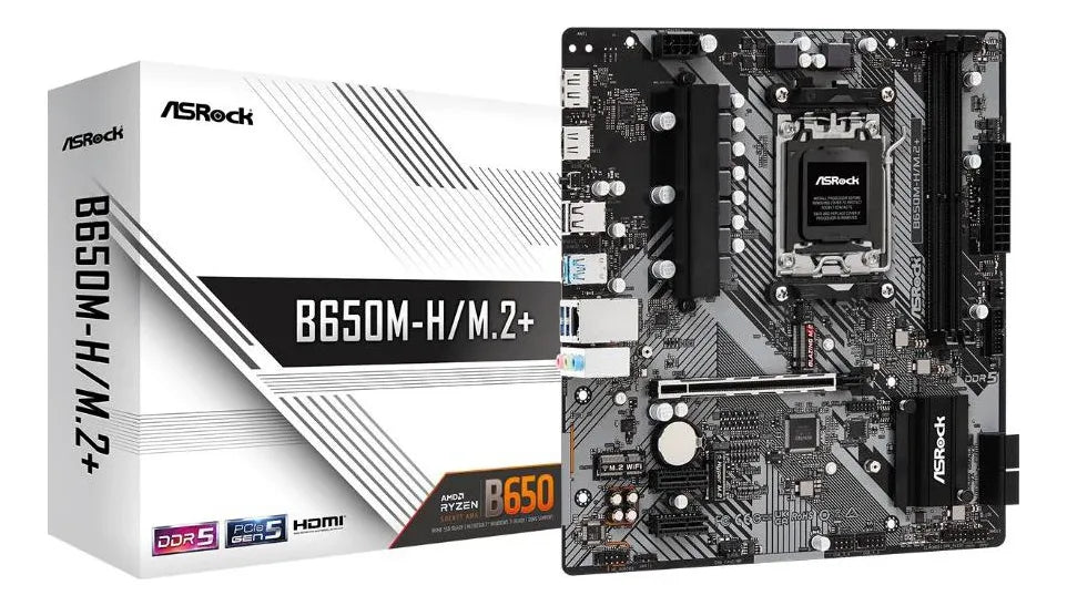 Motherboard ASROCK B650M-H/M.2+, Chipset AMD B650, Socket AMD AM5, mATX