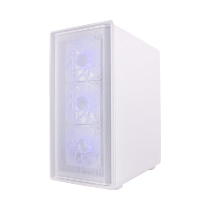 Case sin fuente Gamer TEROS TE-1329G, ITX, M-ATX, ATX, 3.5" y 2.5", Blanco