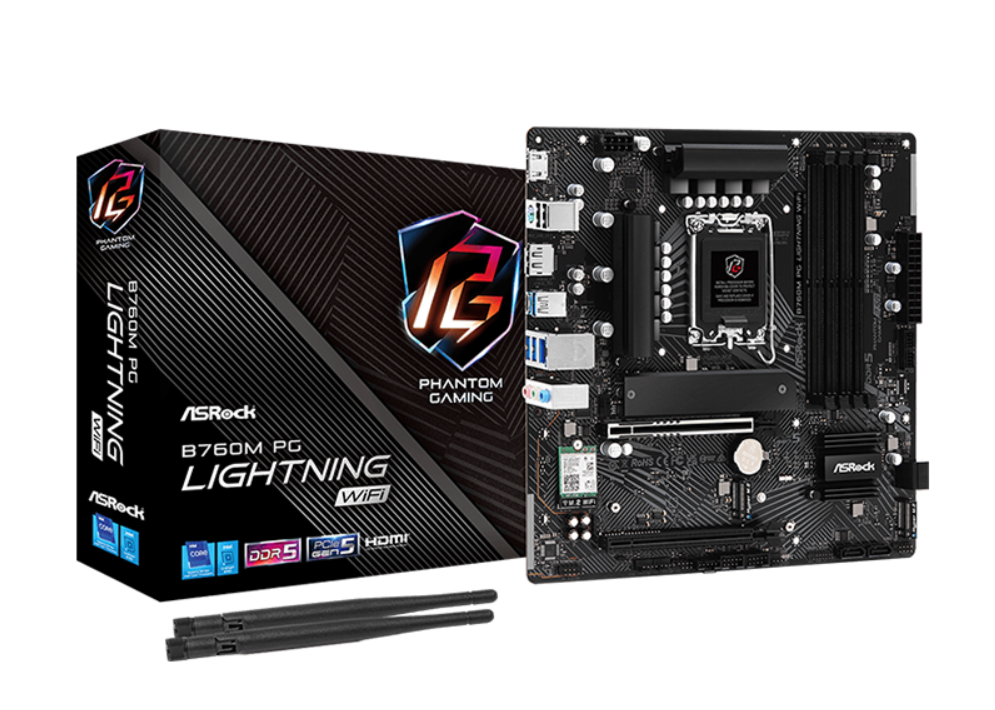 Motherboard ASROCK B760M PG Lightning WiFi, Chipset Intel B760, LGA1700, mATX