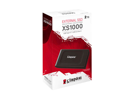 Unidad en estado sólido externa Kingston XS1000, 2TB, USB 3.2 Gen 2 Tipo-C