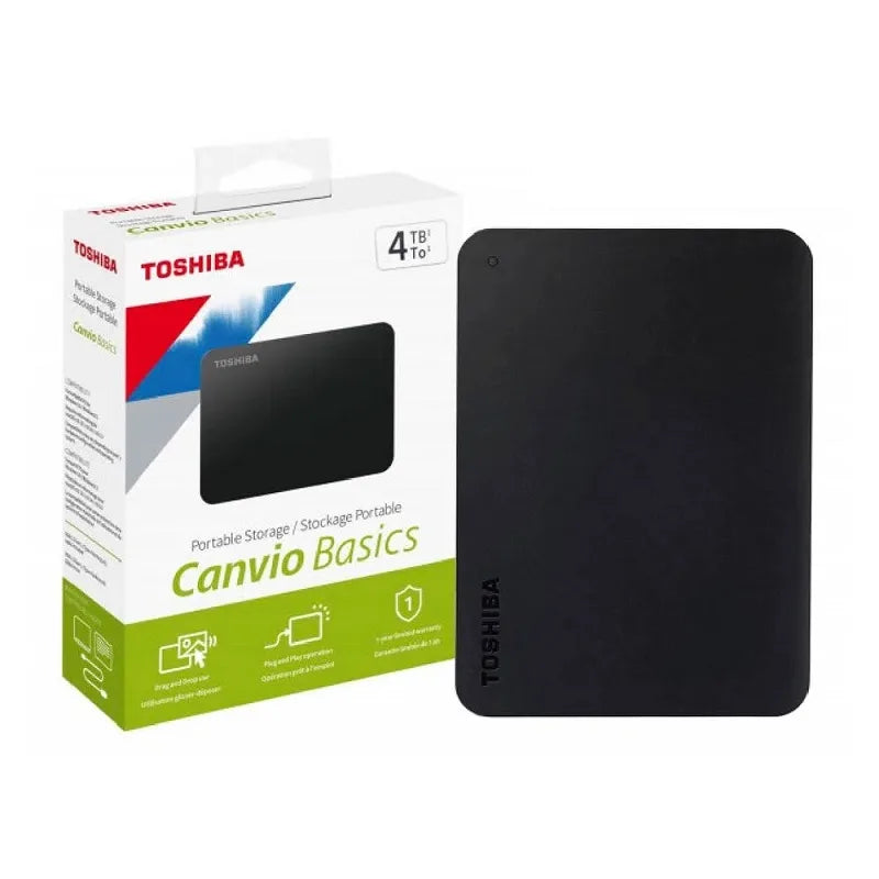 Disco duro externo Toshiba Canvio Basics, 4TB, USB 3.0.