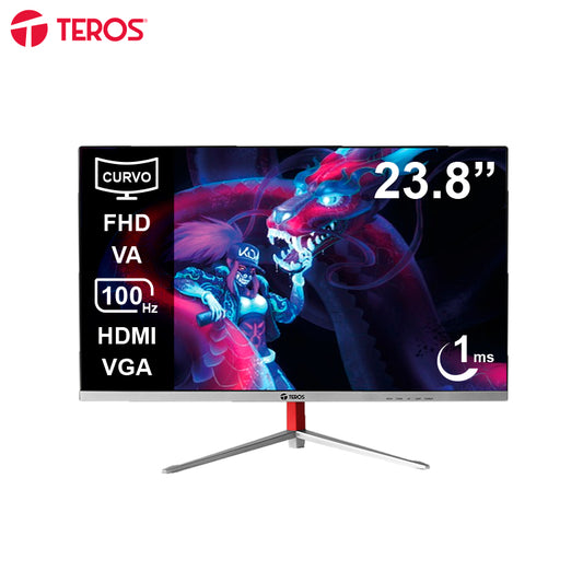 Monitor curvo TEROS TE-2402S, 23.8" FHD VA 100Hz