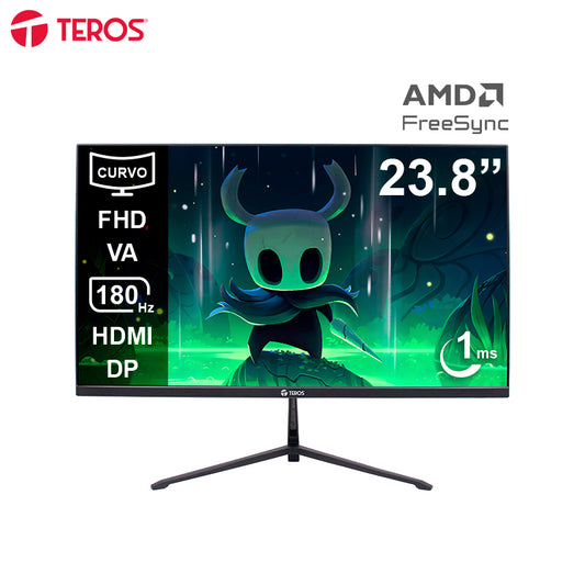 Monitor curvo gaming TEROS TE-2476G, 23.8" FHD, 180Hz