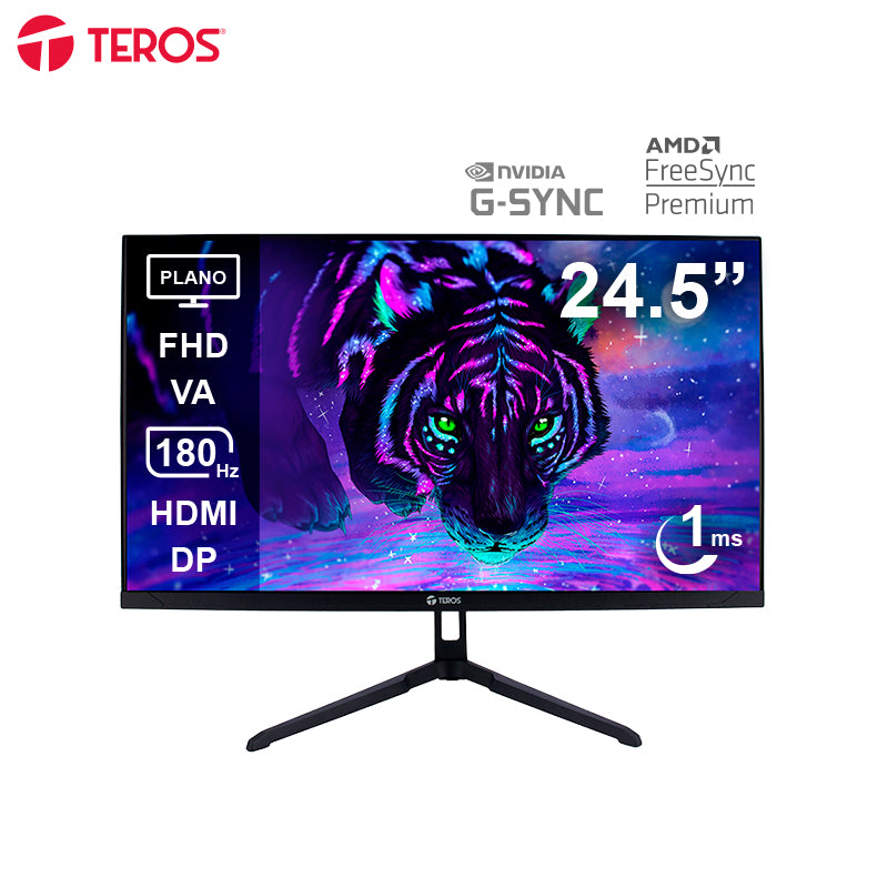 Monitor plano gaming TEROS TE-2475G, 24.5", FHD VA, 180Hz