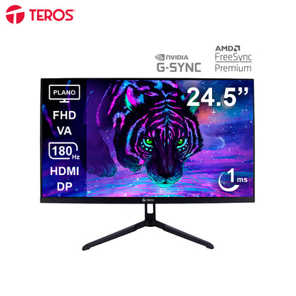 Monitor plano gaming TEROS TE-2475G, 24.5", FHD VA, 180Hz