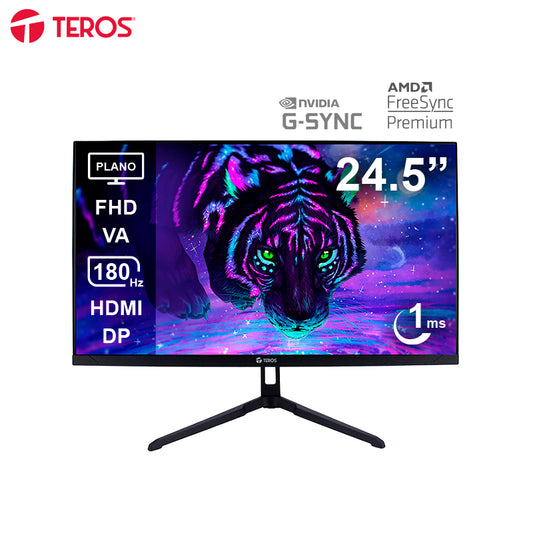 Monitor plano gaming TEROS TE-2475G, 24.5", FHD VA, 180Hz
