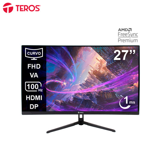 Monitor curvo TEROS TE-2732S, 27" FHD, 100Hz