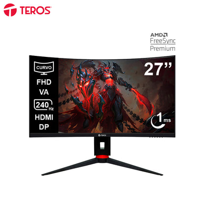 Monitor Curvo Gaming TEROS TE-2764G, 27" FHD VA, 240Hz