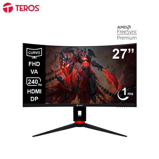 Monitor Curvo Gaming TEROS TE-2764G, 27" FHD VA, 240Hz
