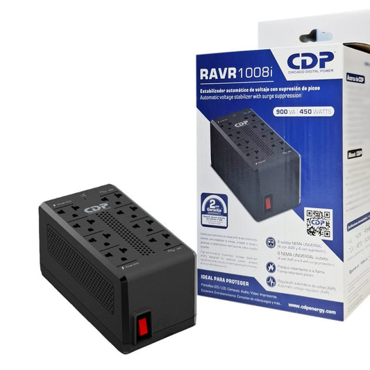 ESTABILIZADOR CDP RAVR1008I 900VA/450W 8 SALIDAS (RAVR1008I)