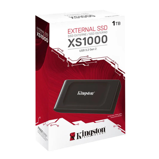 Unidad en estado sólido externa Kingston XS1000, 1TB, USB 3.2 Gen 2 Tipo-C