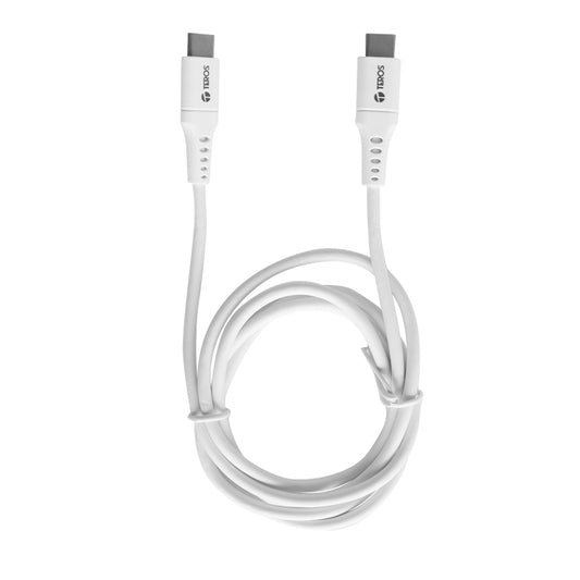 Cable USB Teros TE-70208W, Tipo C - TIPO C, 5A, 100W Max