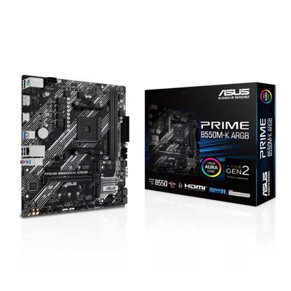 Motherboard Asus PRIME B550M-K ARGB, Chipset AMD B550, Socket AMD AM4, mATX