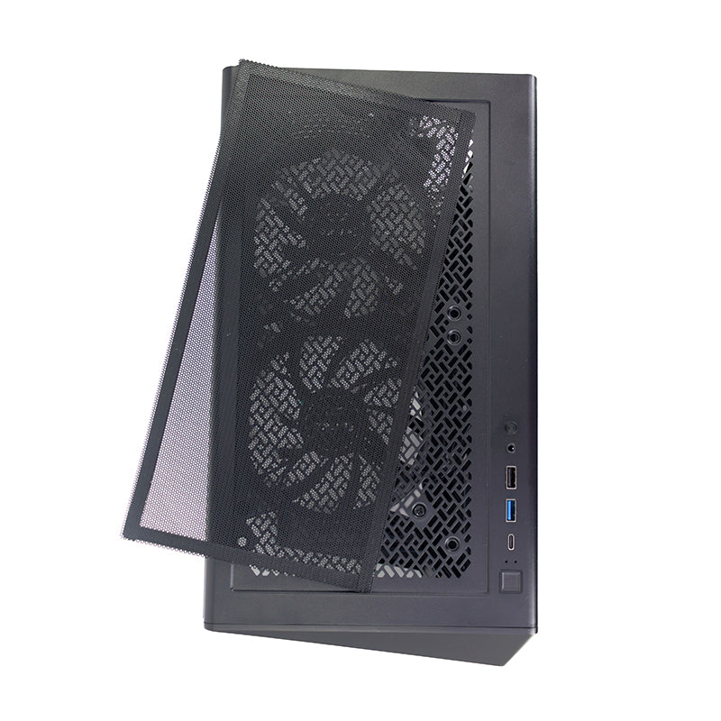 Case gamer TEROS TE-1321G, Mid Tower, USB 3.0 / USB 2.0, audio, ventilador ARGB, negro