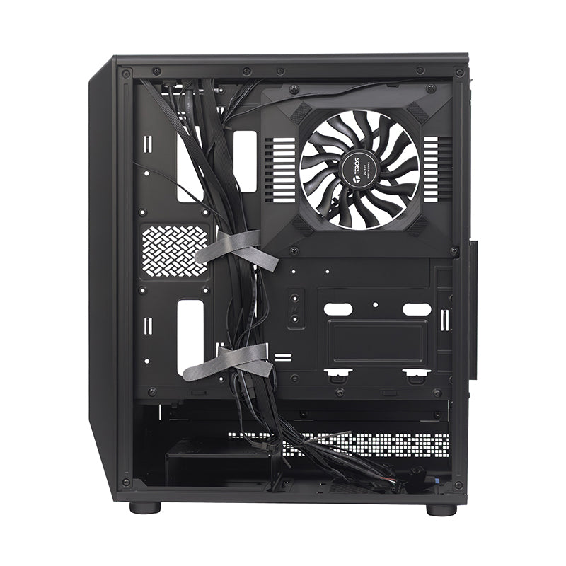 Case gamer TEROS TE-1321G, Mid Tower, USB 3.0 / USB 2.0, audio, ventilador ARGB, negro