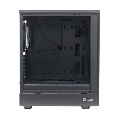 Case sin fuente gamer TEROS TE-1323G, ITX, M-ATX, ATX, 3.5" y 2.5", negro