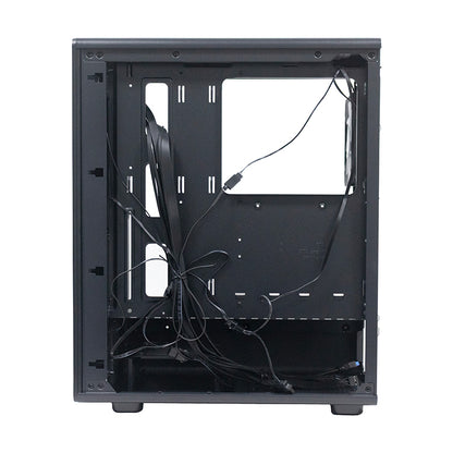 Case sin fuente gamer TEROS TE-1323G, ITX, M-ATX, ATX, 3.5" y 2.5", negro