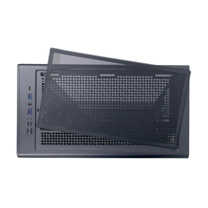 Case sin fuente gamer TEROS TE-1323G, ITX, M-ATX, ATX, 3.5" y 2.5", negro