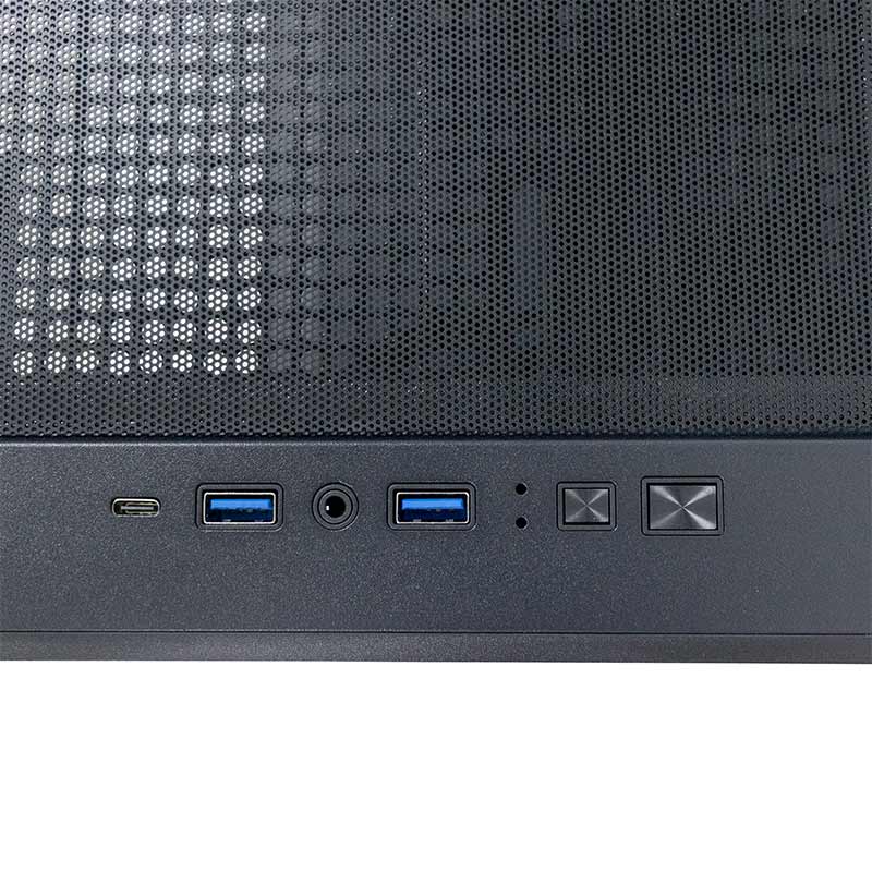 Case sin fuente gamer TEROS TE-1323G, ITX, M-ATX, ATX, 3.5" y 2.5", negro