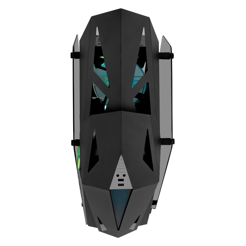 Case gamer TEROS TE-1314G, Mid Tower, USB 3.0 / USB 2.0, audio, ventilador ARGB, negro