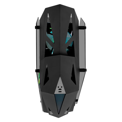 Case gamer TEROS TE-1314G, Mid Tower, USB 3.0 / USB 2.0, audio, ventilador ARGB, negro