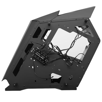 Case gamer TEROS TE-1314G, Mid Tower, USB 3.0 / USB 2.0, audio, ventilador ARGB, negro