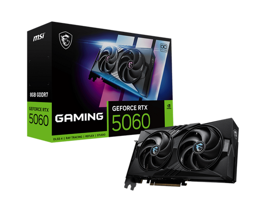 Tarjeta de video MSI GeForce RTX 5060 8G GAMING OC, 8 GB GDDR7, PCIe 5.0