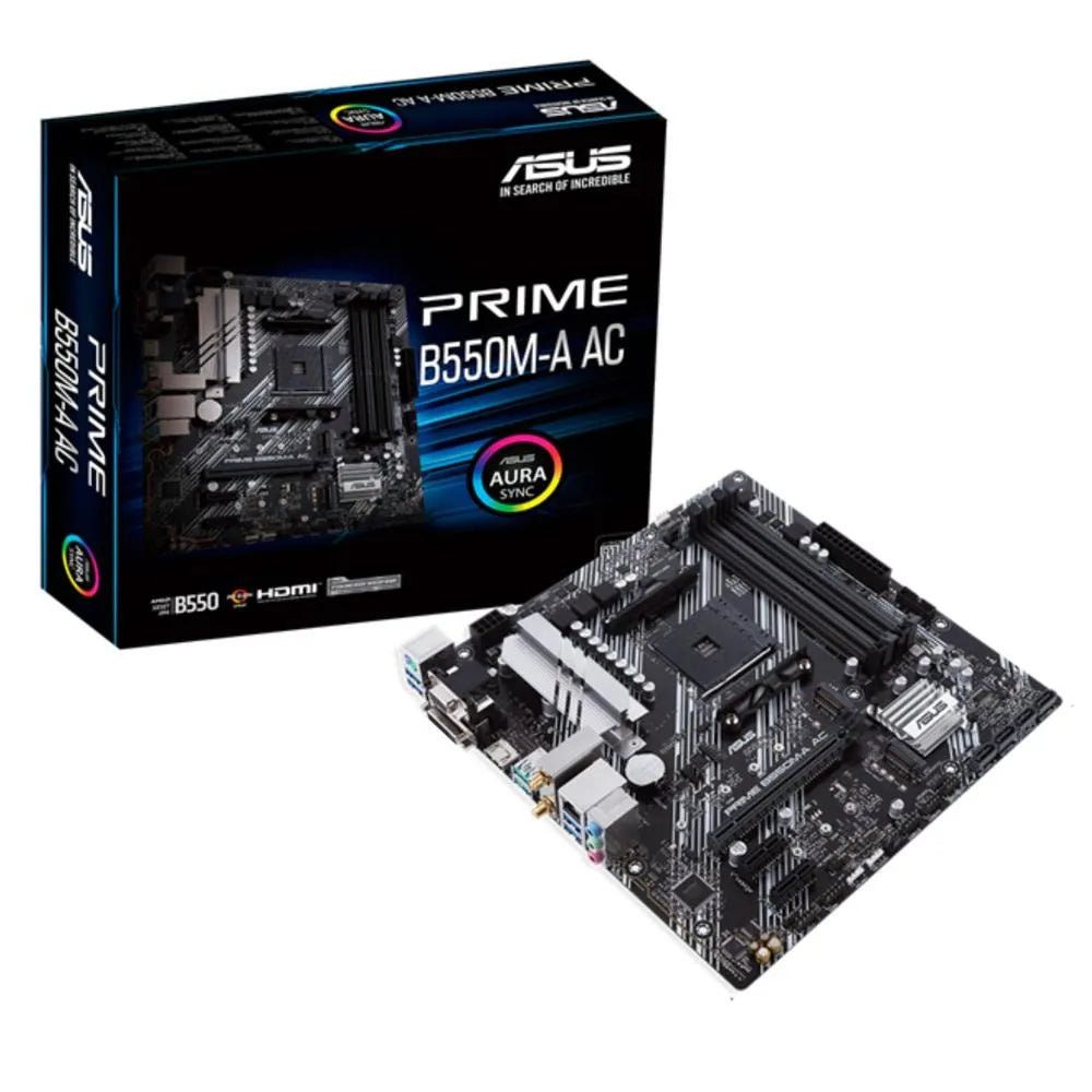 Motherboard Asus PRIME B550M-A AC, Chipset AMD B550, Socket AMD AM4, mATX