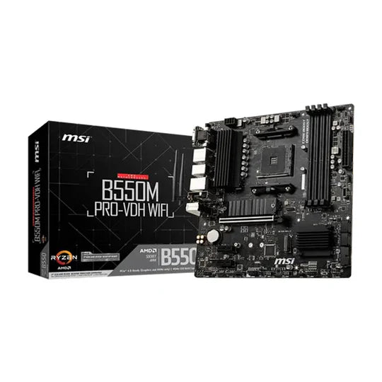 Motherboard MSI B550M PRO-VDH WIFI, AMD B550, AM4 Socket, VGA, HDMI, DP, USB 3.2 Gen1