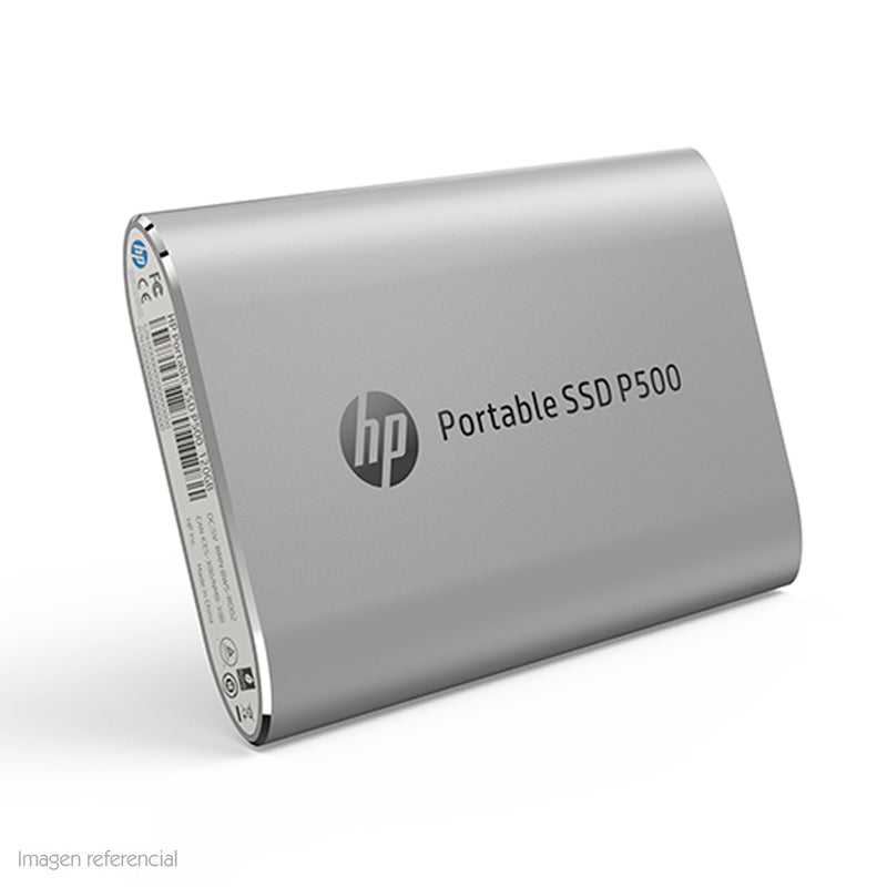 Disco duro externo estado sólido HP P500, 250GB, USB 3.1 Gen2 Tipo-C, Plata