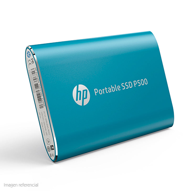 Disco duro externo estado sólido HP P500, 500GB, Blue, USB 3.1 Tipo-C.