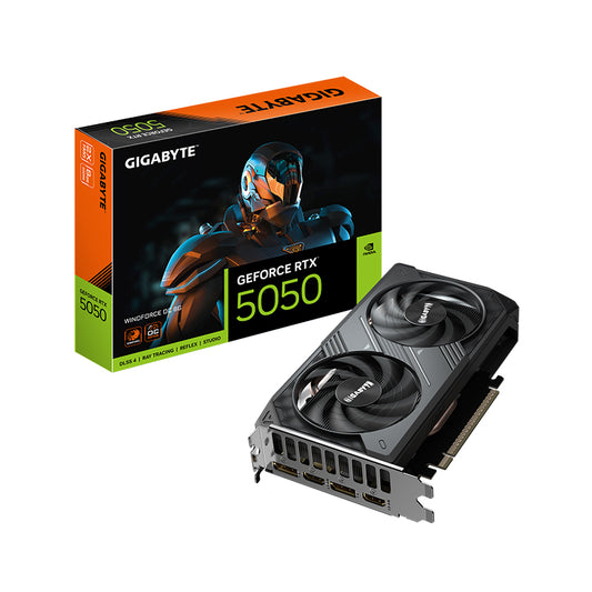 Tarjeta de video GIGABYTE GeForce RTX 5050 WINDFORCE OC 8G, 8 GB GDDR6, PCIe Gen 5.0