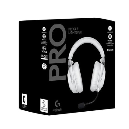 AUDIFONO C/MICROF. LOGITECH G PRO X 2 LIGHTSPEED WIRELESS / BT / 3.5 MM WHITE